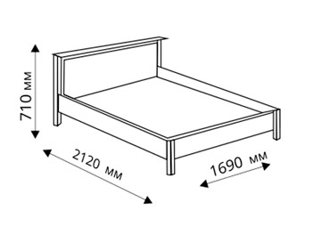 Ліжко Л-206, схема з розмірами