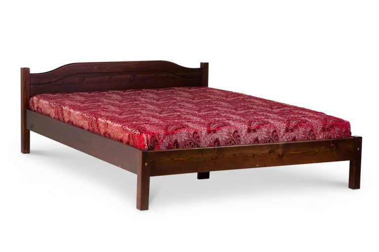 Дерев'яне двоспальне ліжко Л-206 з дерева сосни