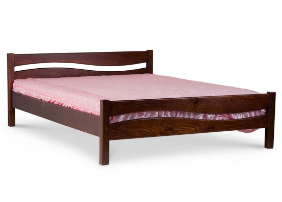 Дерев'яне двоспальне ліжко Л-215 з дерева сосни