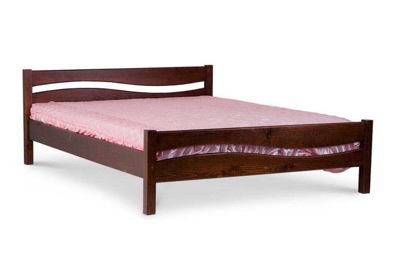 Дерев'яне двоспальне ліжко Л-215 з дерева сосни