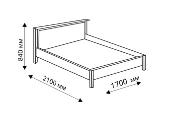 Ліжко Л-210, схема з розмірами