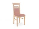 Дерев'яний стілець ЖУР-2 з м'якими сидінням і спинкою, каркас кольору ваніль