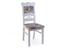 Дерев'яний стілець ЖУР-8 з м'яким сидінням, колір білий