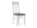 Дерев'яний білий стілець ЖУР-18 з м'яким сидінням