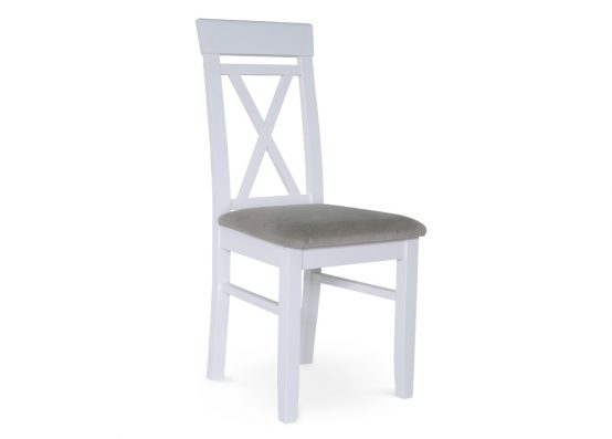 Дерев'яний білий стілець ЖУР-18 з м'яким сидінням