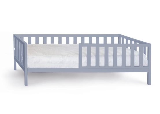 Дитяче ліжко ЗЛАТА зі з'ємним бортиком, колір сірий