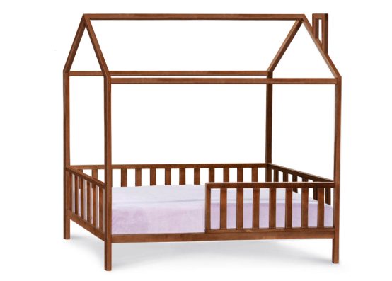 Дитяче ліжко-будинок ЗЛАТА, колір горіх темний