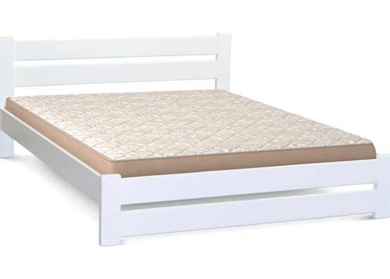 Дерев'яне ліжко Моно в білому кольорі