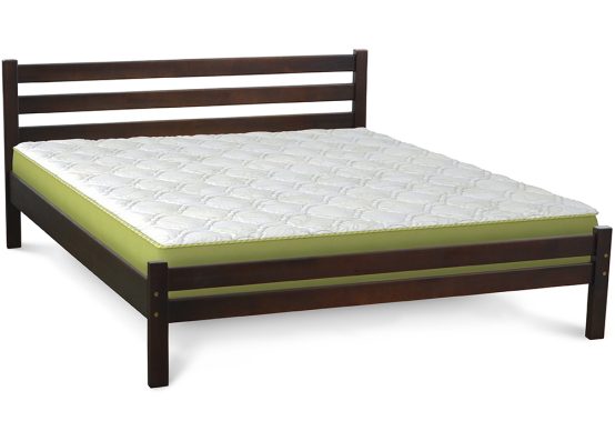 Дерев'яне ліжко Престиж Еко в кольорі горіх