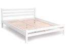 Дерев'яне ліжко Престиж Еко в білому кольорі, ліжко має основу під патрац з дерев'яних ламелей. Матрацом не комплектується