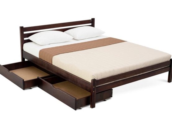 Дерев'яне ліжко Престиж Еко можно доукомплектувати ящиками для зберігання 2шт