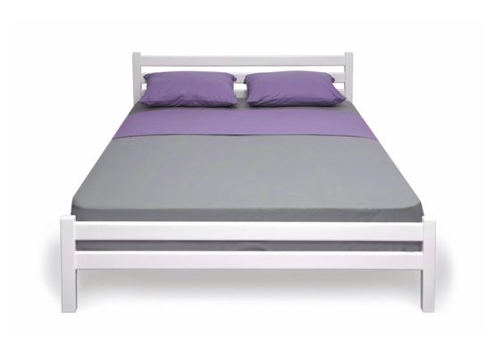 Дерев'яне ліжко Престиж Еко, виз з переду, в білому кольорі