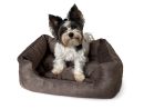 Лежак для тварин прямокутний, з милим задоволеним песиком
